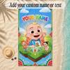 Beach TowelCocomelon Custom Name Text Personalized Soft Towel for Beach Pool Indoor Home Decor Gift