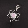 Round Rose Chalcedony Stone Sterling Silver Friend Gift Engagement Boho Pendant PP-18-35