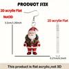 Cross-border hot-selling Santa earrings flat acrylic Christmas ornaments cartoon character earrings ornaments