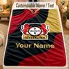 Flannel BlanketBayer Leverkusen Football Custom Name Text Personalized Soft Warm Throw Blanket Home Decor Gift