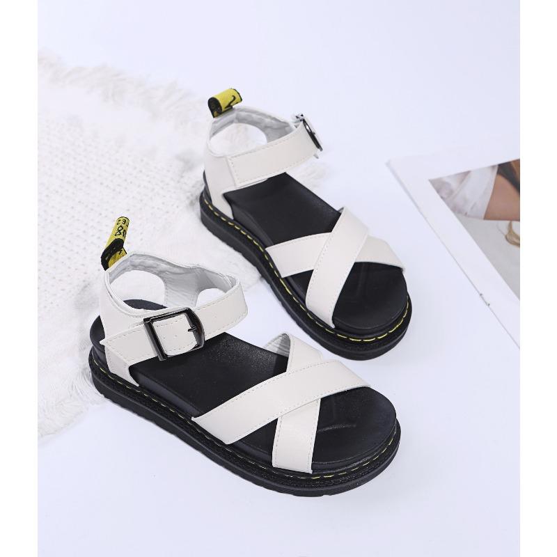 Letní Velikost Plus Silná Podrážka Muffin Plochá Podrážka Římské Sandály