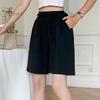 Pantaloncini casual estivi da donna Tasche con coulisse in vita elastica Pantaloncini corti larghi a gamba larga tinta unita Streetwear