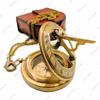 Nautical Pocket Sundial Compass With Leather Case