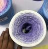 300g/pcs Colorful Pure Cotton Cake Gradient Cotton Rainbow DIY Scarf Shawl Skirt Wool Yarn Crochet