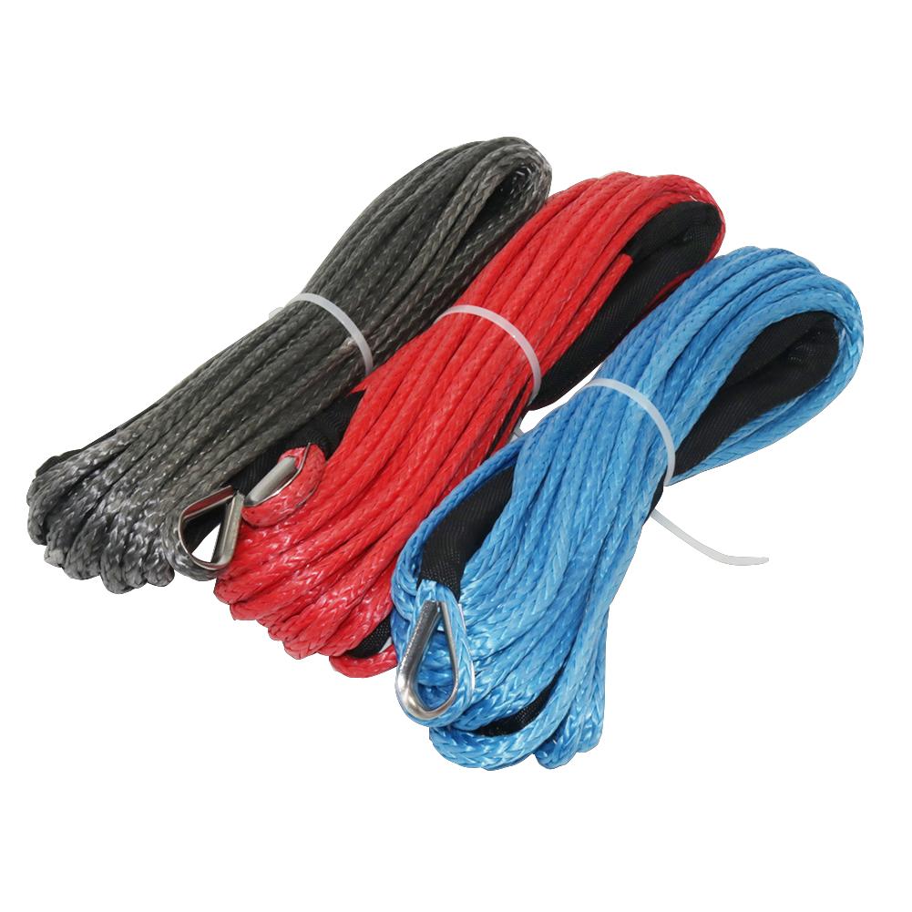 15m Abschleppseil Winden Zugseil Hochmolekulares Polyethylen Auto Abschleppseil Durchmesser 6mm 7mm Optional Auto Reparaturwerkzeuge