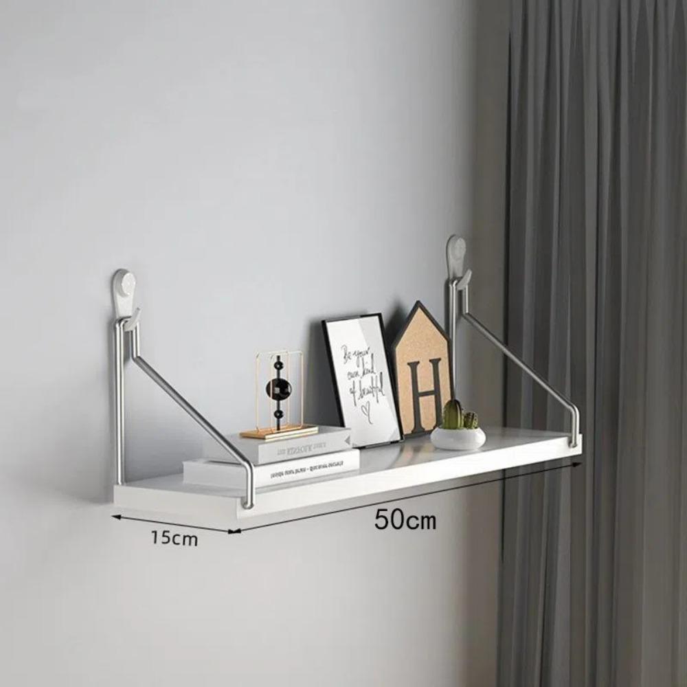 Wood Floating Shelf 30/40/50cm Wall Bookshelf Versatile Wall Storage Rack  Bathroom Room