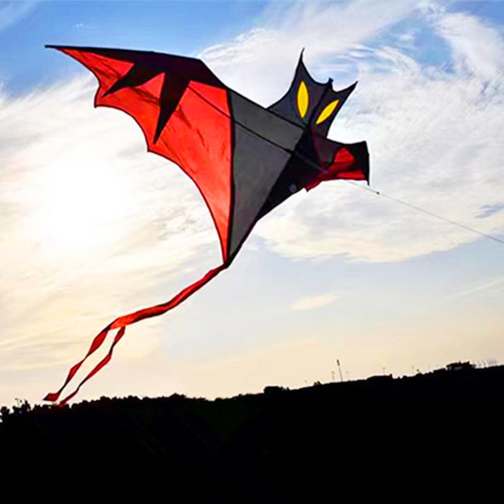 Aquilone Pipistrello Grande 1,6m Realistico Facile da Pilotare Aquilone Delta per Bambini Bambini Principianti Divertimento all'Aperto in Spiaggia Giocattolo da Esterno