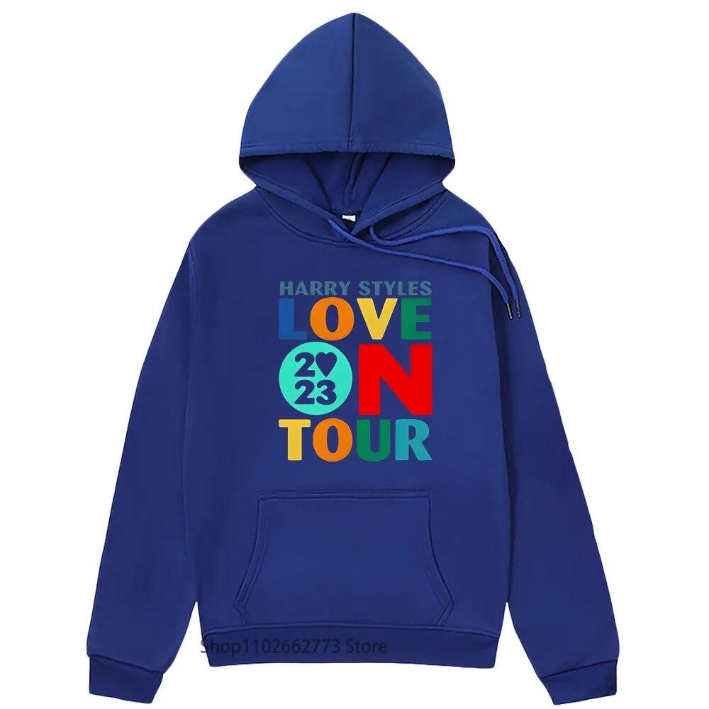 Love O Tour Concert Hoodies Unisex Vintage Harrys Haus Sweatshirt with Hooded Hip Pop Music Tops Kpop Clothes Women Winter Pullover