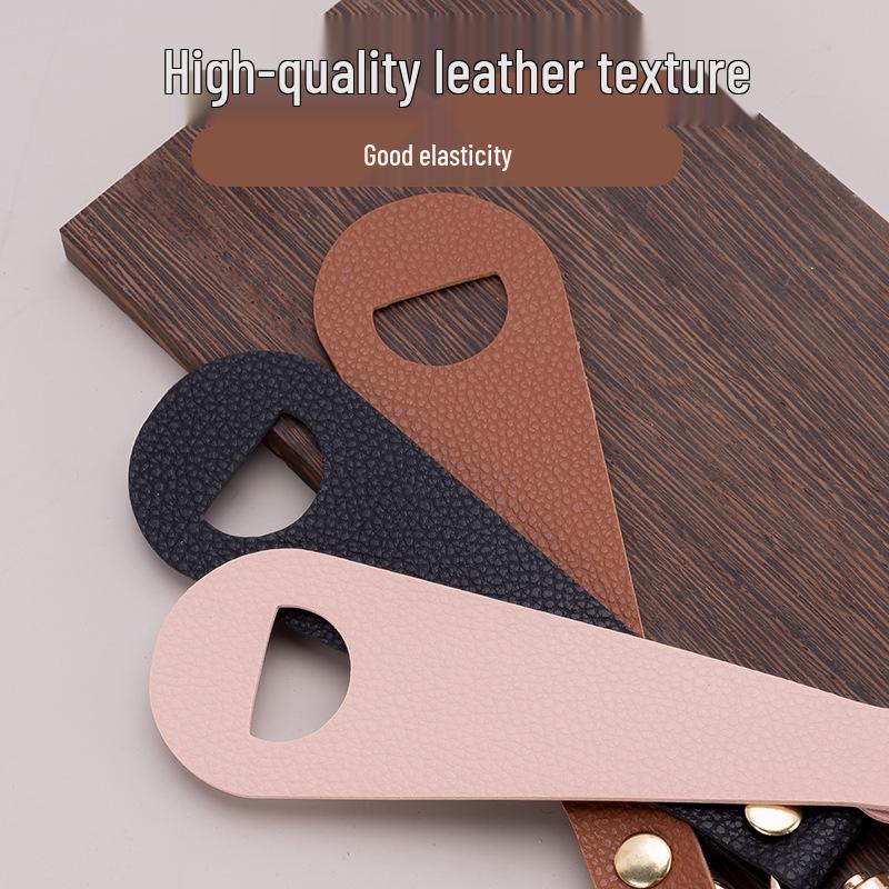 PU Leather Hat Clip: Portable, Hands-Free Holder for Sun and Baseball Caps - Anti-Loss Buckle Design.