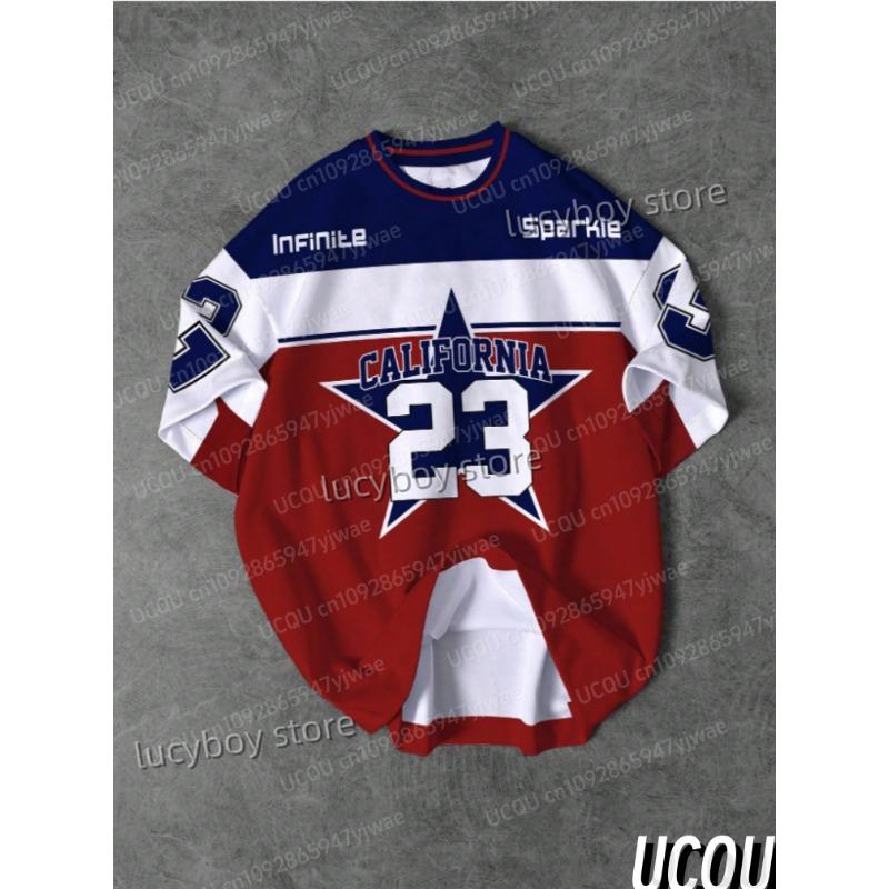 Hot Sell Summer Men Sports Comfortable Men's T-Shirt 23 Stripe
