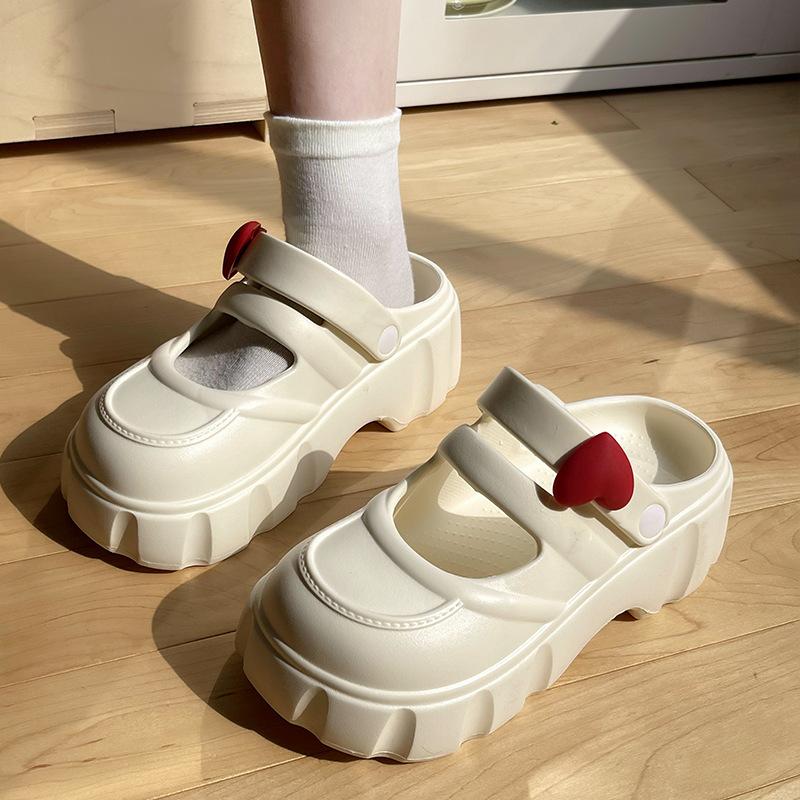 Women's Summer Eva Platform Sandals 2025 New Fashion Closed Toe Non Slip Beach Slippers Woman Lightweight Thick Sole Mary Jane