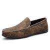 Men's British Style Breathable Leather Loafers: Soft Sole Slip-on Casual Driving Shoes
