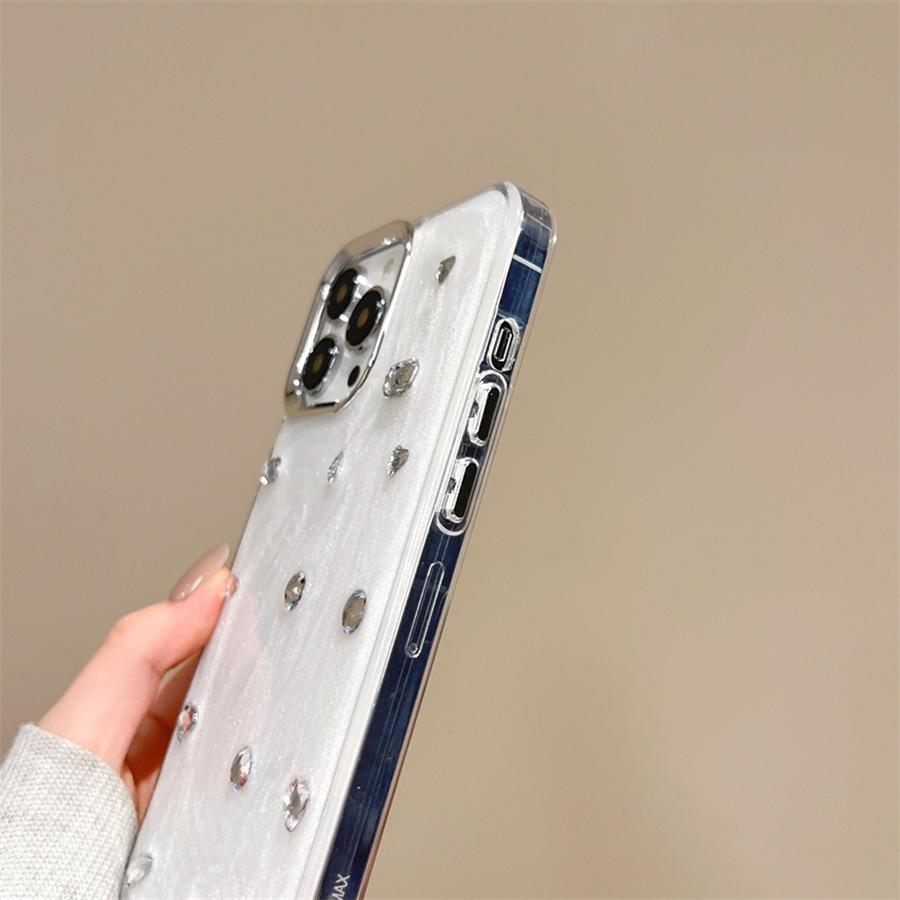 Luxury Sparkle 3D Rhinestone Glitter Phone Case for iPhone 16 15 14 13 12 11 Metal Camera Protection Shockproof & Scratch-Resistant Cover