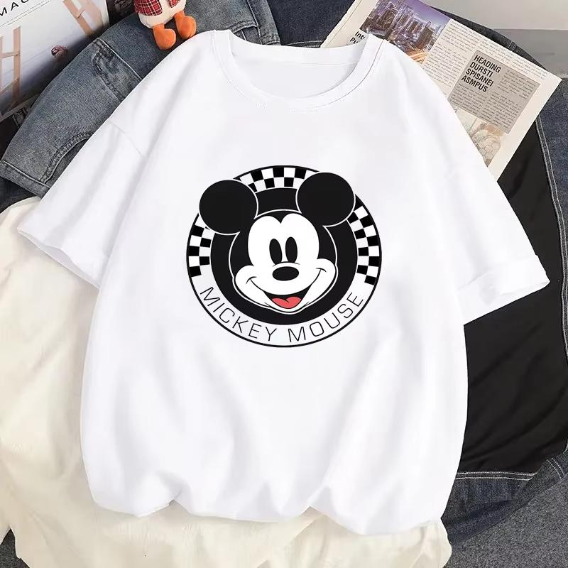 

Creative Mickey Mouse Pattern Tshirt Tops Summer Unisex Casual Short Sleeves Streetwear T-shirts Tops Harajuku T Shirts S