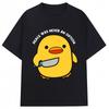 Lustiges Peace War Nie Eine Option Ente Meme T-Shirt Humor Zitat Kreativität Beliebte T-Shirts Unisex Damen Mode Reines Baumwoll-T-Shirt