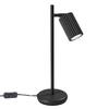 Modern Black Desk Lamp with Movable Ribbed Spotlight and Switch 1xGU10 10W KARBON Sollux Lighting