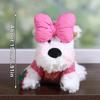 Kawaii West Highland Terrier Welpen Plüschtier Cartoon Magnetische Stoffpuppen Motorrad Elektrofahrrad Rückspiegel Anhänger Dekor