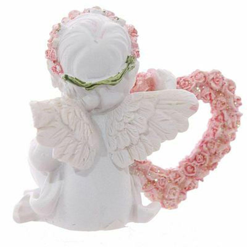 Valentine's Day Angel Love Rose Ornament Statue Resin Crafts Desktop Holiday Ornaments Decoration