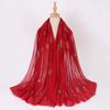 Ethnic Style Gold Foil Printed Scarf Soft Polyester Women S Fashion Scarf