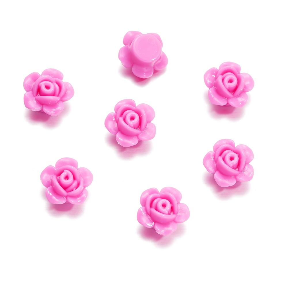 40Pcs/Lot 7.5*12.5*12.7mm Acrylic Small Flower Loose Spacer Beads for DIY Jewelry Making Necklace Bracelet Findings Accessories