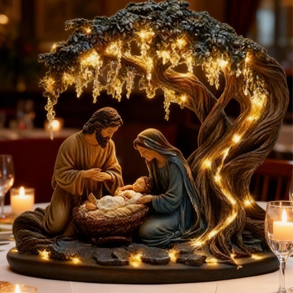 Nativity Scene Decor 2d Acrylic Nativity Scene Ornament Flat Christmas Tabletop Display Minimalist Christian Desktop Decor