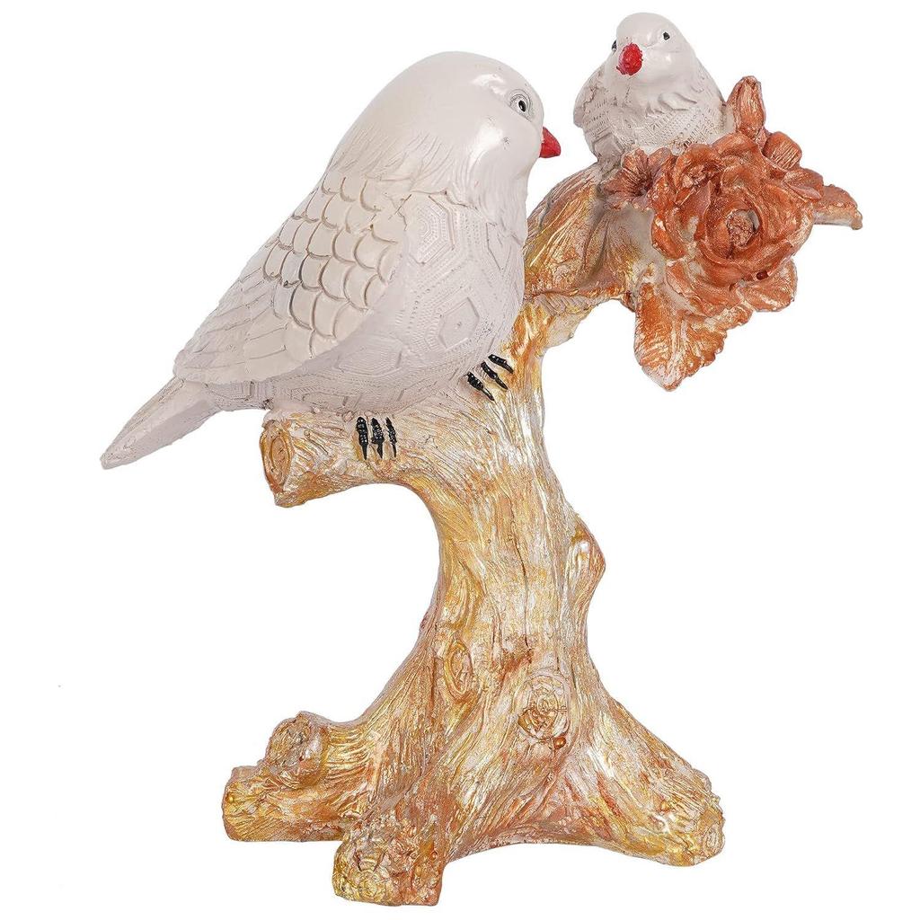 2 Ptáci Sedící na Větvi Stromu Figurka Domácí Dekorace Výstavní Kus Soška Chidiya pro Domácí Dekorační Předmět Pár Vrabců