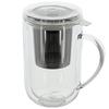 Winter Tea Mug Thermal Glass With Infuser And Steel Strainer