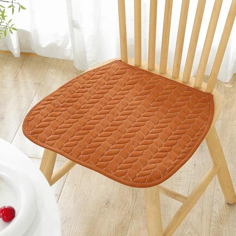 2 Pcs Four Season Universal Office Cushion Anti Slip Pure Cotton Simple Chair Cover Dining Computer Seat Cushion Chair Cushions