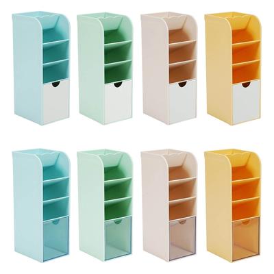 Stackable Pencil Holder Inclined Pen Cup Cosmetic Organizer Holder for Home Desk