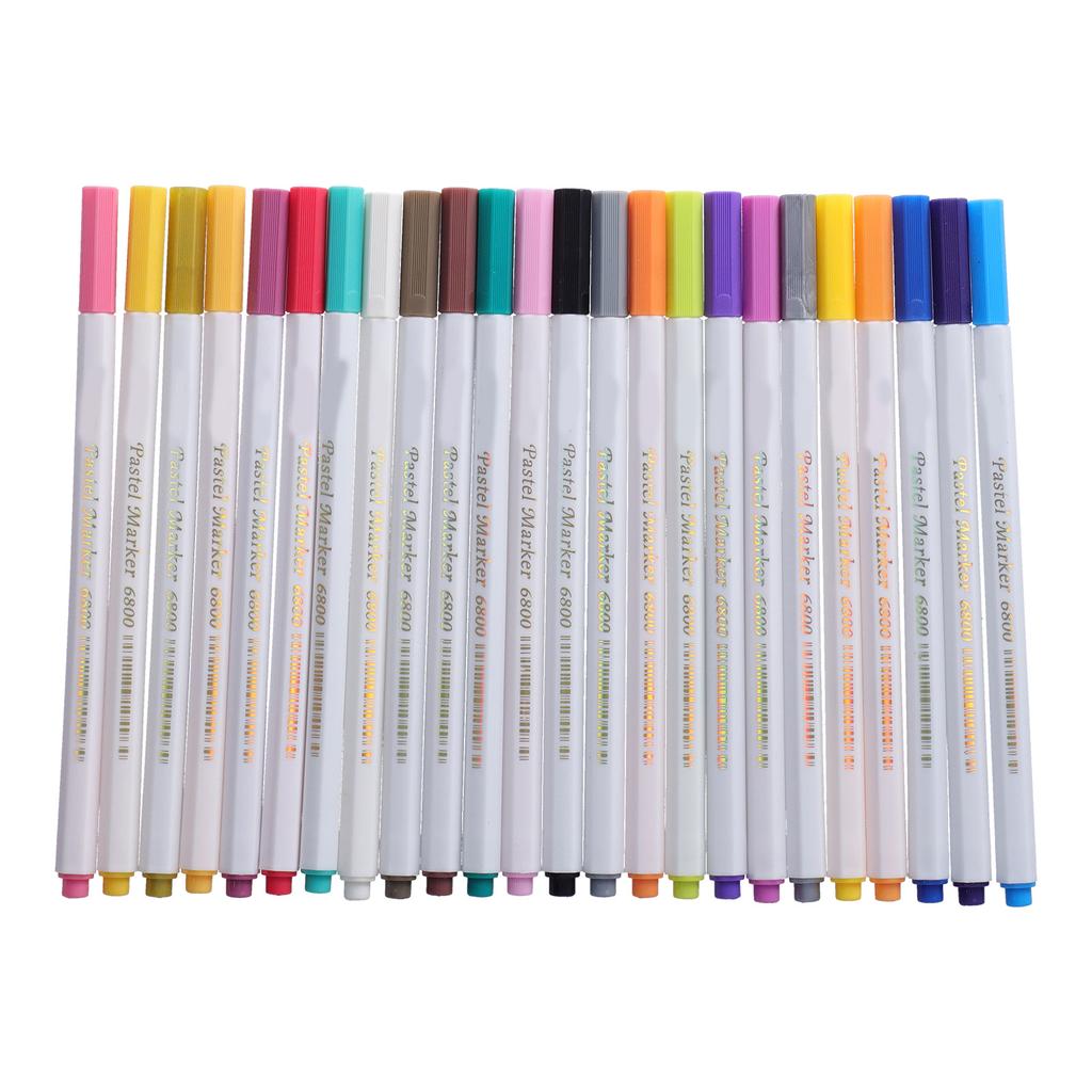 Markers Set Acrylic Pastel 24 Colors Watercolor Pens for Painting Hand Drawing Graffiti