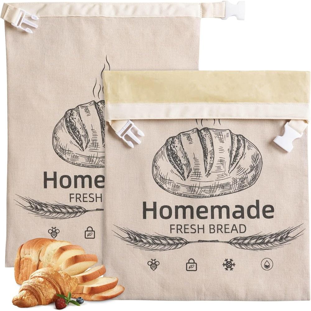 1 Packung Bienenwachs Brottaschen für Sauerteig, Wiederverwendbare Bio-Leinen Bienenwachs Brottasche für Hausgemachten Sauerteig 17 x 12,6 Zoll Lebensmittelaufbewahrung Stofftasche
