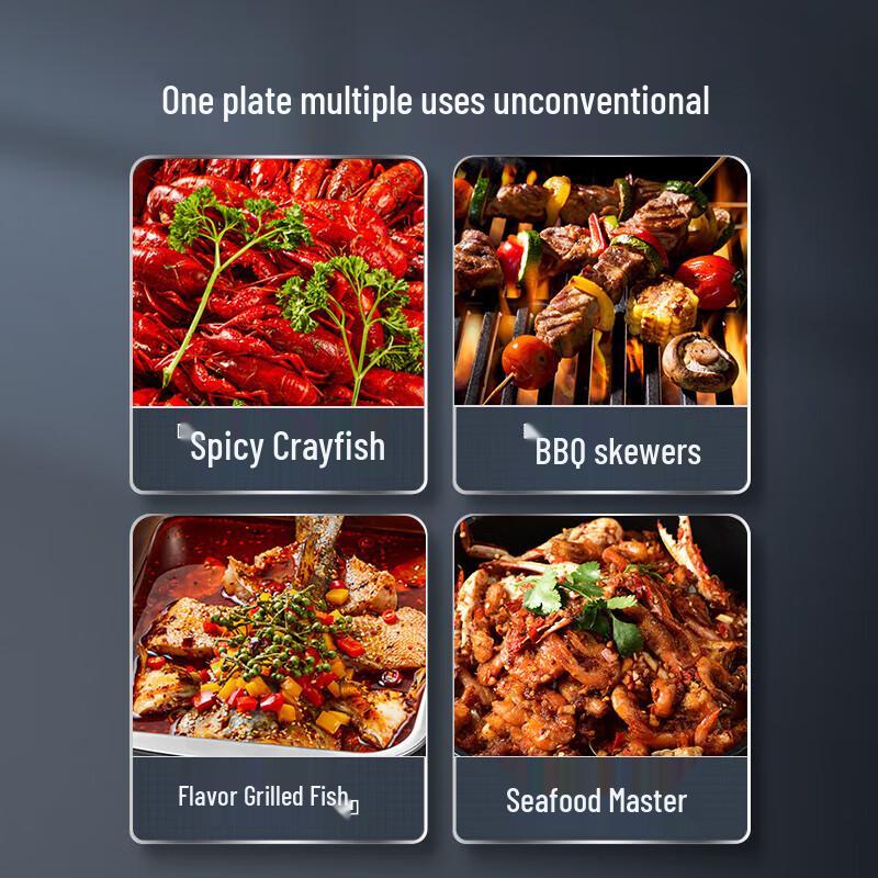 Chahua 304 Stainless Steel Multipurpose Rectangular Serving Tray