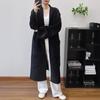 Imitation mink velvet knitted cardigan women's autumn and winter long temperament loose lazy style sweater jacket commuter style