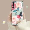 Shell For Samsung Galaxy S23 S22 S21 S20 Fe Ultra S10 S9 S8 Plus Note 20ultra 10plus Case Bling Aesthetic Butterfly Rose Art