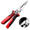 8-in1 Electrician's Pliers Multi-function Wire Stripper Needle-nose Electrical Measurement Pliers Steel Stainless with R2T3