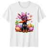 DoberUnisex Easter Bunny With Carrots Unisexs TShirt DoberUnisex Pinscher Easter