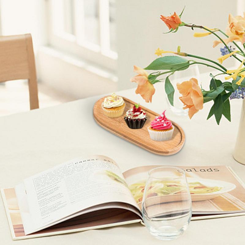 

Wood Vanity Tray Bamboo Bathroom Counter Perfume Soap Tray Natural Bamboo Bathroom Decoration Countertop StorageTray 16.7x8cm
