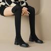 Knee Pole Dance Boots Pants Socks Boots Elastic Suede Skinny Boots Thick High Heels 33-43 Boots