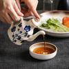 150ml Ceramic Olive Oil Seasoning Bottle Vinegar Soy Sauce Ceramic Spice Jar Cruets Soy Sauce Tableware For Hotel and Restaurant