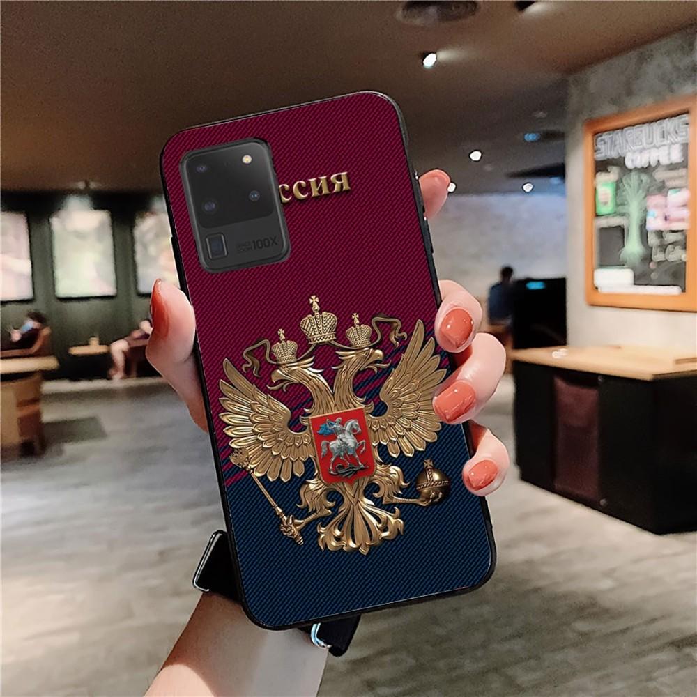 

Чехол для телефона с гербом России, орлом и флагом для Samsung S 9 10 20 21 22 23 30 23plus lite Ultra FE S10lite Fundas Samsung S23 ULTRA 5G