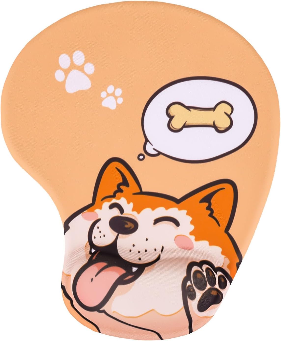

Newseego Cute Mouse Pad with Integrated Wrist Memory Foam Wrist Ergonomic Character Reduces Wrist Perfect for and Stylish Small Dog Design Rest, Rest,