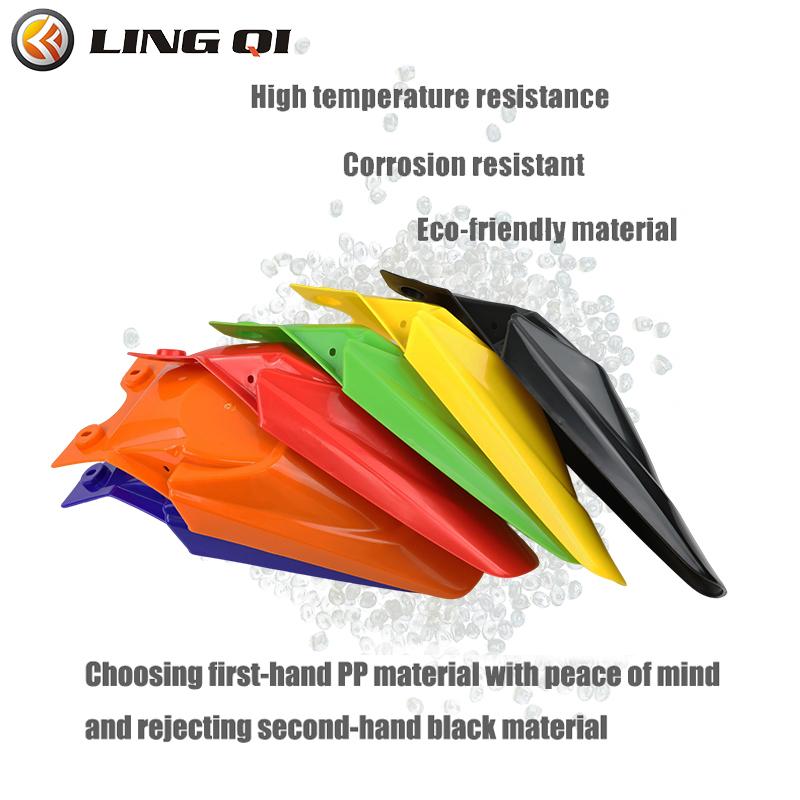 LINGQI Modified Plastic Rear Fender Fit To KLX 110 KX65 Pit Dirt Bike Mudguards Tail Fender Protector Guards for KLX110
