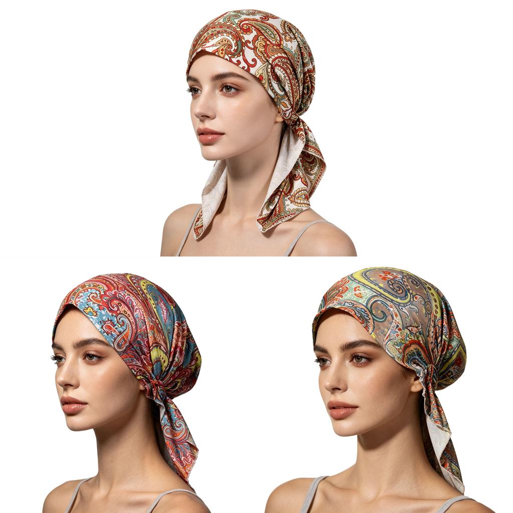 Foulard Estivo in Poliestere con Stampa Floreale Graffiti per Uso Casual