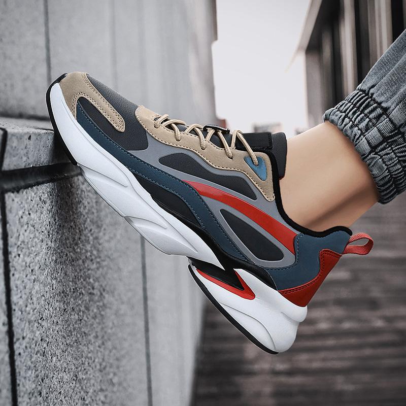 Men's comfortable outdoor four season casual breathable fashion sneakers light soft-sole speed running shoes racing sports shoes