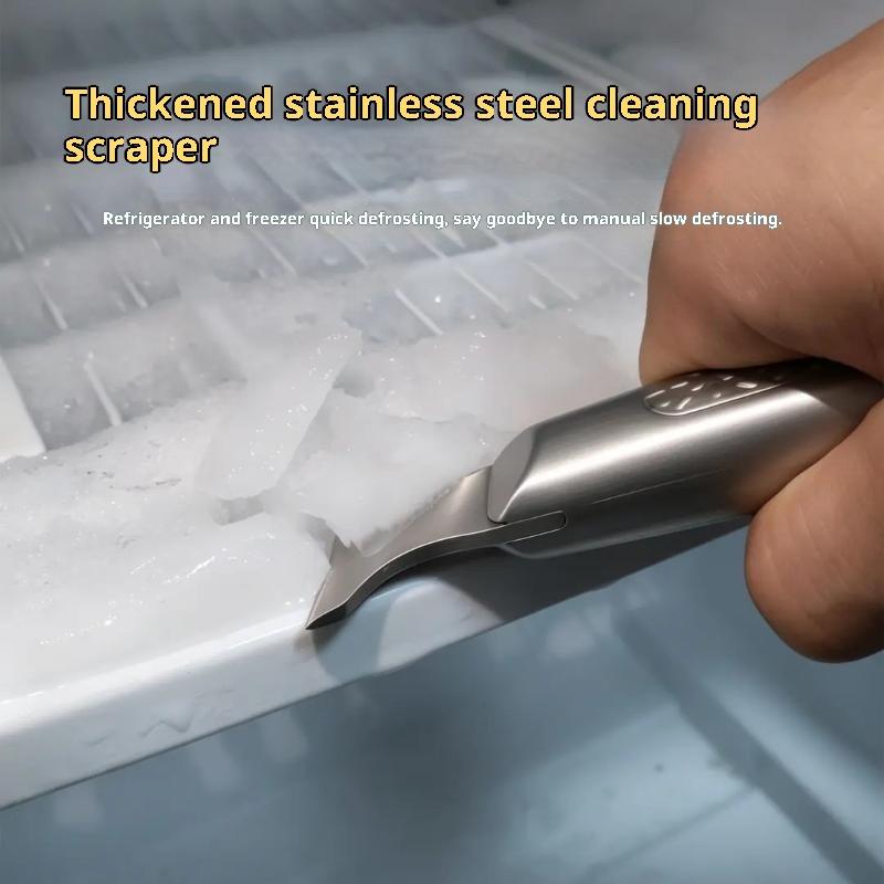 Stainless Steel Refrigerator Defroster Tool, Freezer Ice Scraper Cleaning Shovel Household Gadget