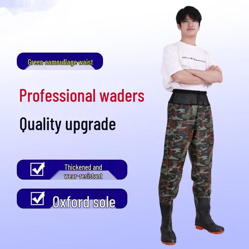 Thickened Waist-High Camouflage Fishing Waders