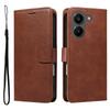 Wallet Case for Redmi Turbo 5 5G - Leather/PU, Brown, With Lanyard