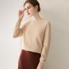 Women's Versatile 100% Cashmere Sweater – Round Neck, Loose Knit Base Layer for Autumn/Winter