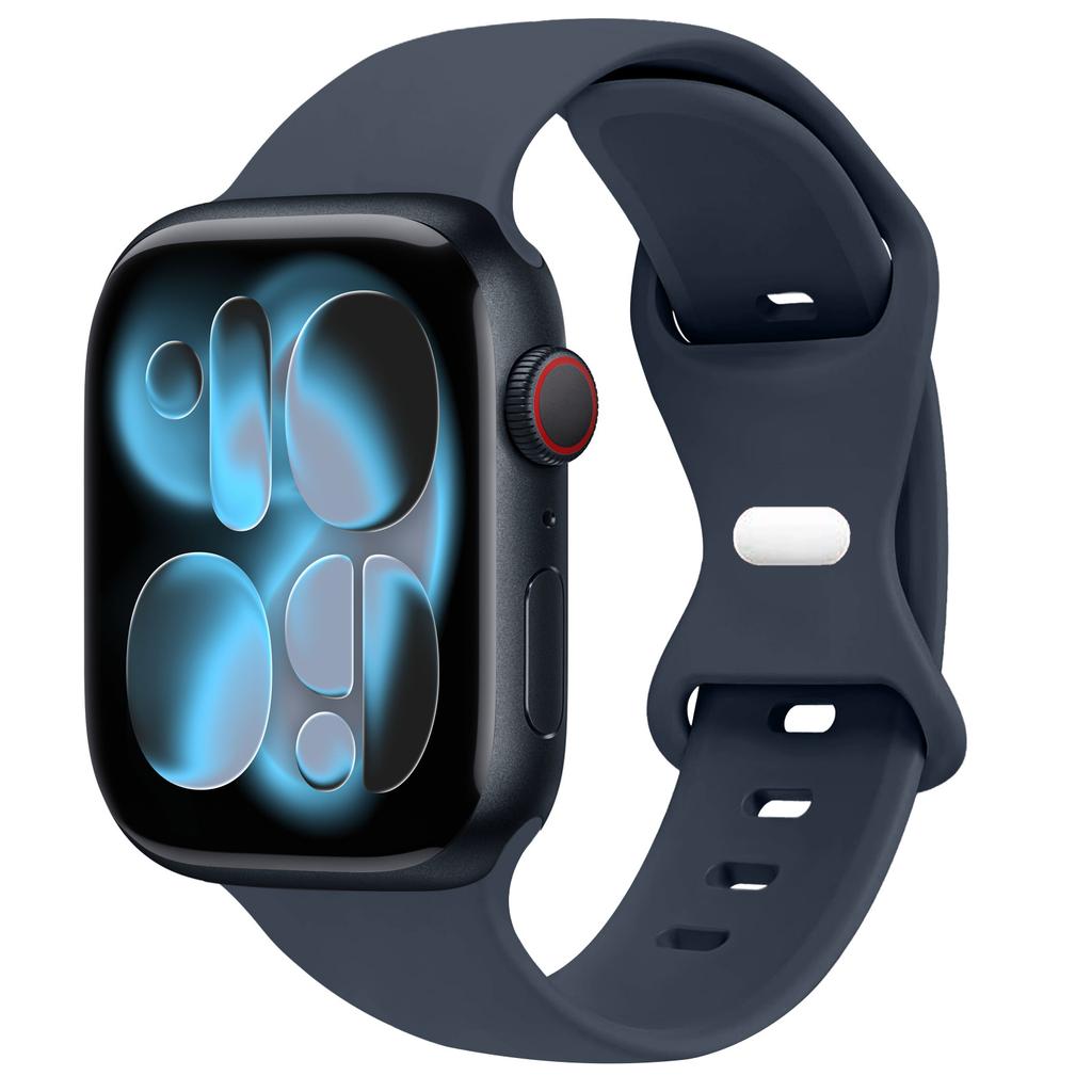 Sport Silicone Strap For Apple Watch Bands 40mm 44mm 46mm 45mm 41mm 49 42mm Correa Bracelet iWatch series 10 11 9 8 7 ultra 3 SE