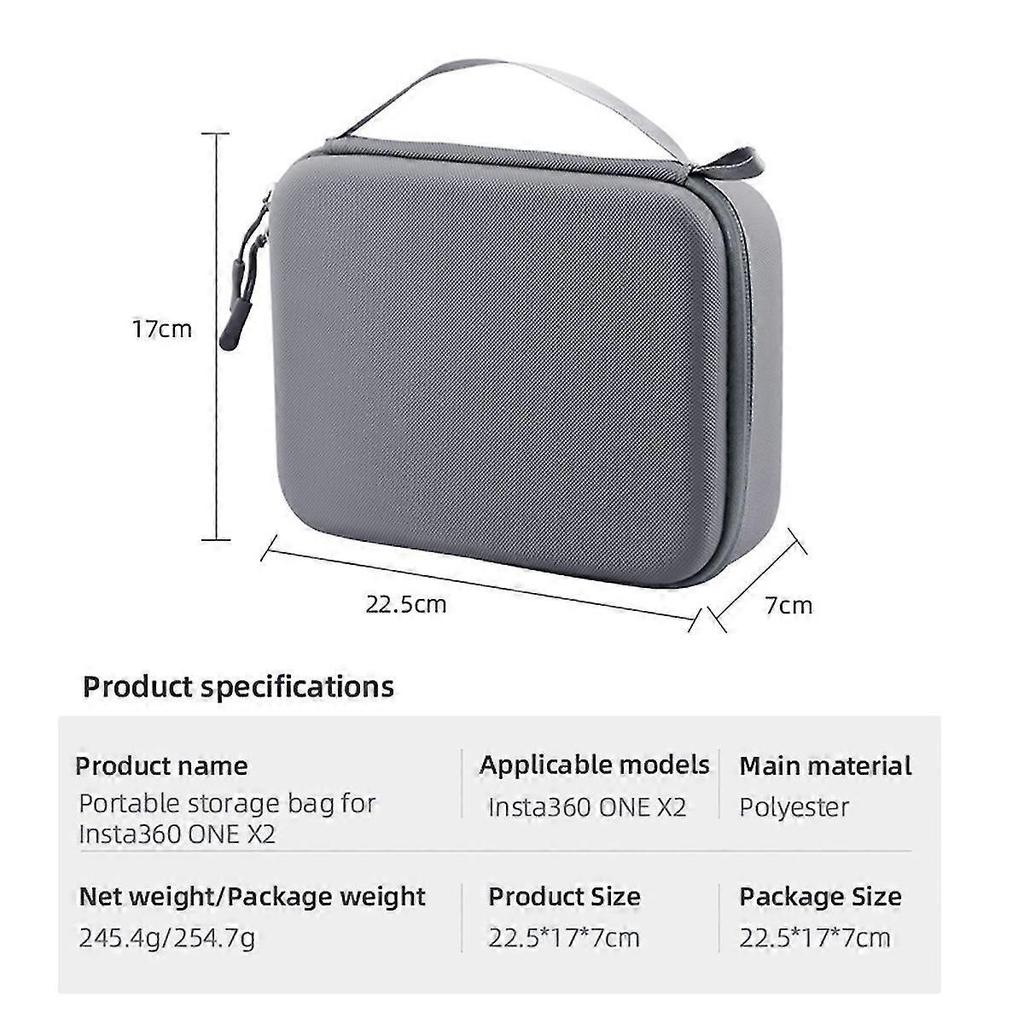 Portable Carrying Case For Insta 360 One X2/x3 Panoramic Camera Accessories Storage Bag Shockproof